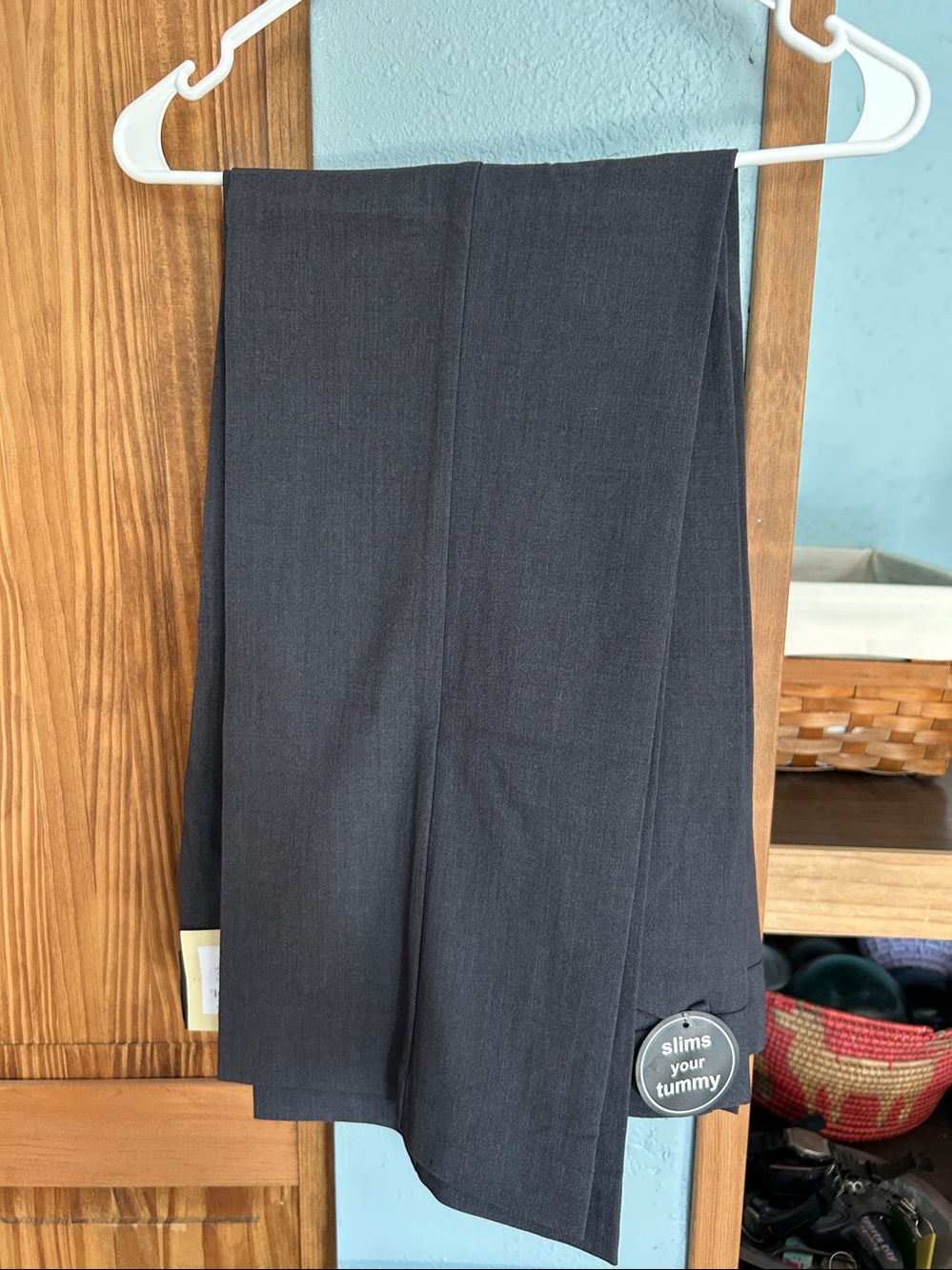 Women’s size 12 Flat Front grey Dress pants - grey bootcut slacks